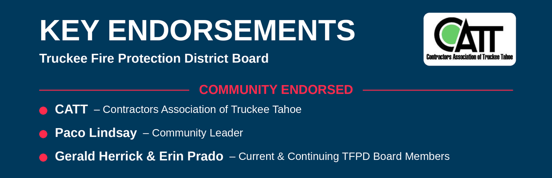 Key endorsements - CATT, Paco Lindsay, Gerald Herrick, Erin Prado